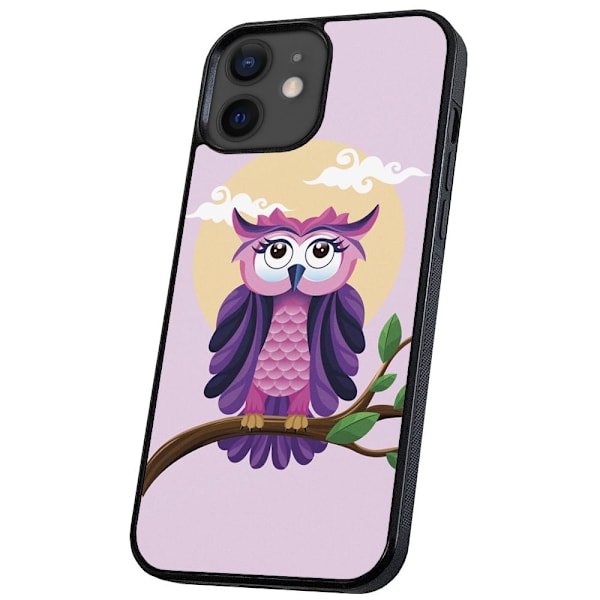 iPhone 12/12 Pro - Deksel/Mobildeksel Fin Ugle Multicolor