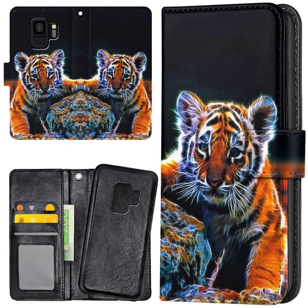 Samsung Galaxy S9 - Lompakkokotelo/Kuoret Tiikerin pentu Multicolor