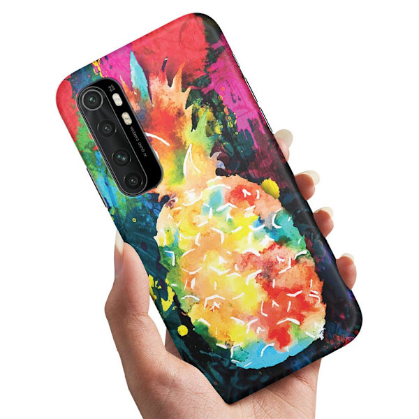 Xiaomi Mi Note 10 Lite - Skal/Mobilskal Regnbåg Ananas