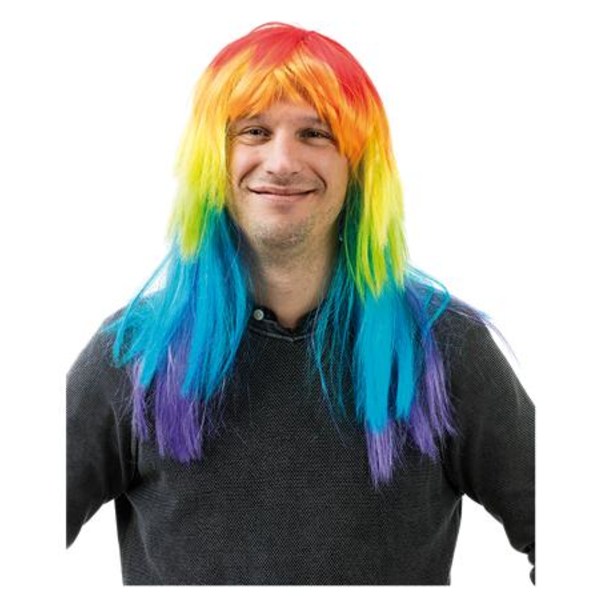 Regnbueparykk / Wig - Rainbow Multicolor