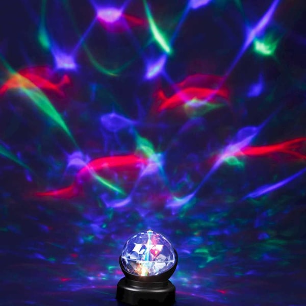 Diskolampe / Farveskiftende LED-lampe – Batteridrevet Multicolor