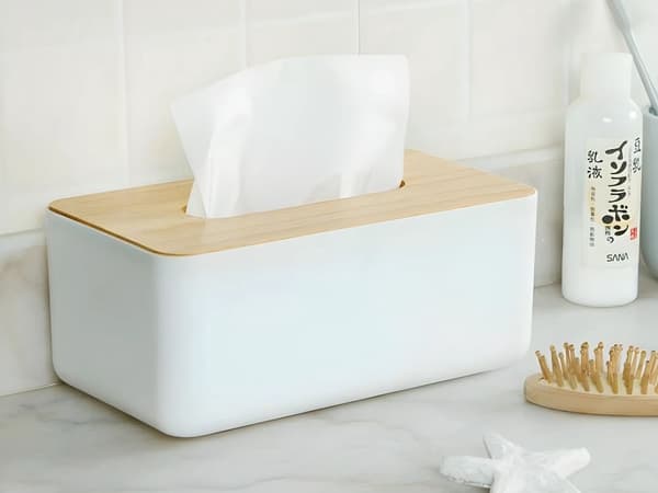 Servetthållare bambu - Förvaringslåda och pappersbox