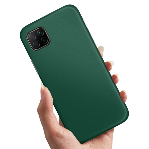 Huawei P40 Lite - Cover/Mobilcover Mørkgrøn Dark green