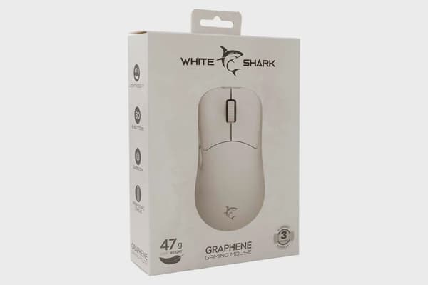 White Shark GRAPHENE Gaming Mus 6D 12.400dpi Vit
