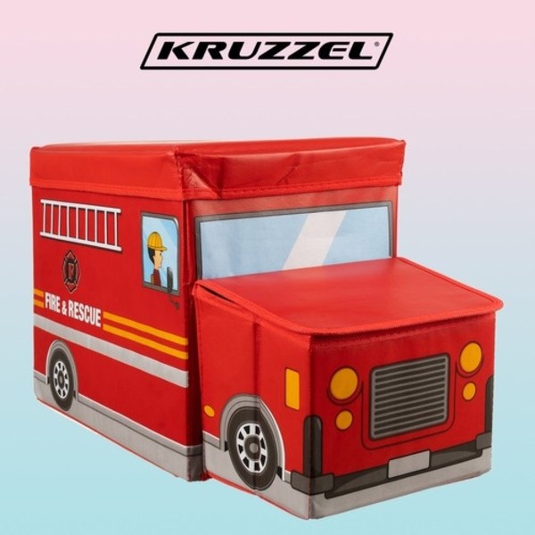 Leksakskorg  / Leksakslåda för Barn - Brandbil