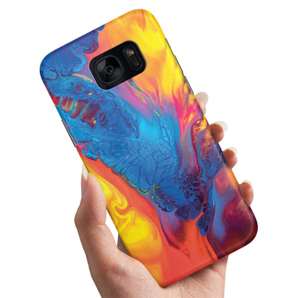 Samsung Galaxy S7 Edge - Cover/Mobilcover Marmor Multicolor