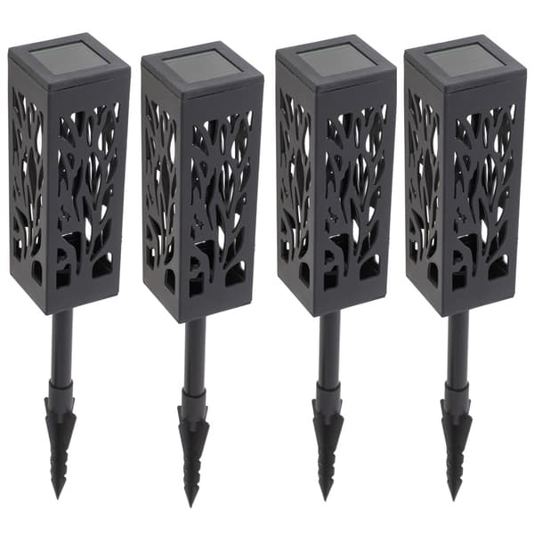 Trädgårdsbelysning LED-lykta - Solcell - 4 st