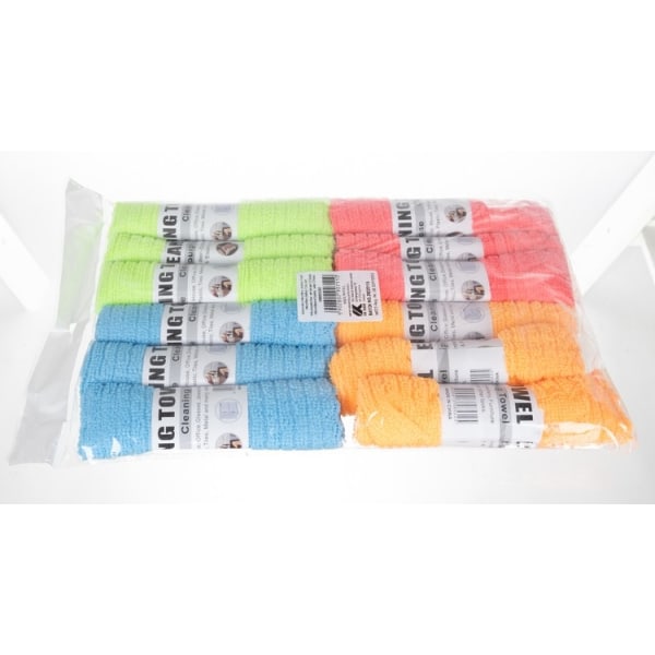 12-Pack - Mikrofiberklud / Renseklud / Polerklud Multicolor