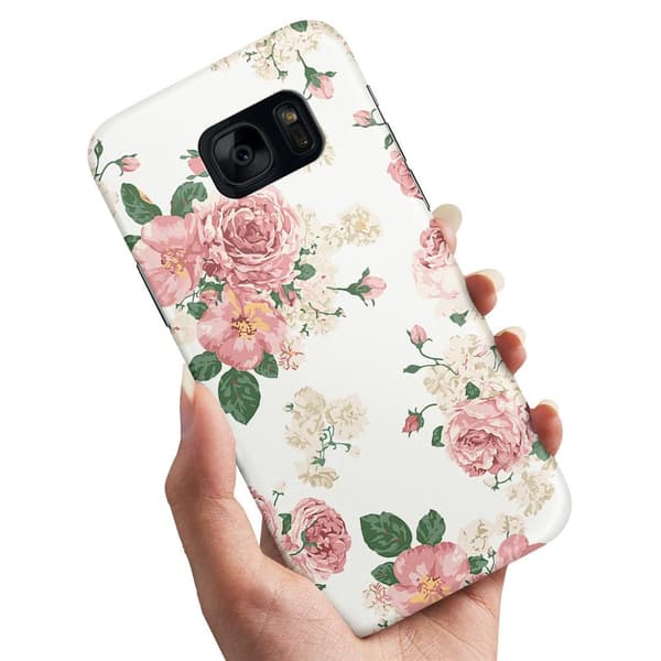 Deksel / Mobildeksel til Samsung Galaxy S7 - Retro Blomster