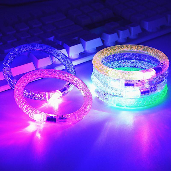 3-Pack - Glowsticks - Blinkande LED Armband multifärg