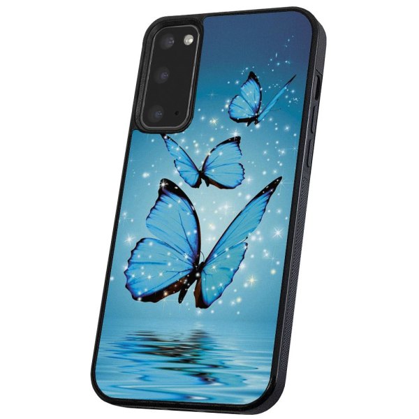 Samsung Galaxy S20 FE - Skal/Mobilskal Glittrande Fjärilar multifärg