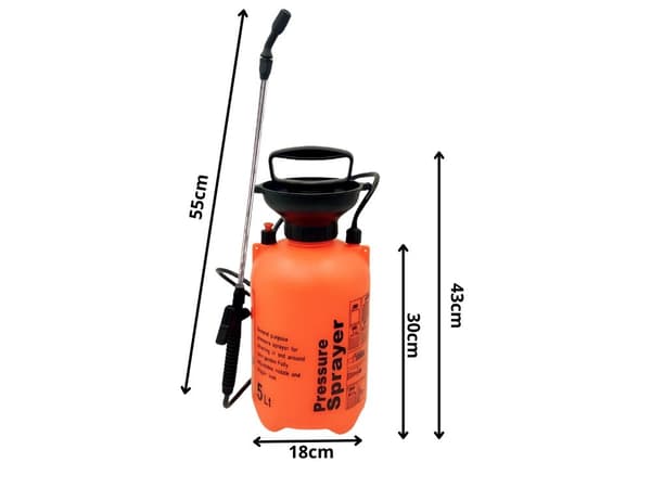Tryckspruta 5 L - Handspruta med bärrem