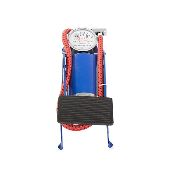 Fodpumpe med Manometer / Pumpe - 100 psi Blue