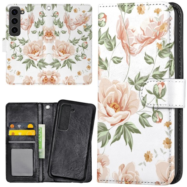 Samsung Galaxy S23 Plus - Mobilcover/Etui Cover Blomstermønster