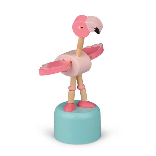 Träleksak Flamingo - Bobble Pink