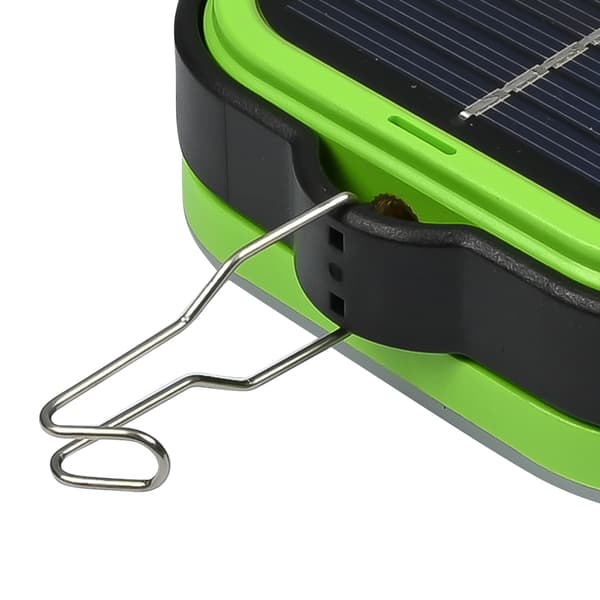 Campinglampa solcell med powerbank