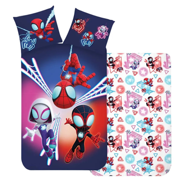 Spider-Man Spidey Mörk Barnsängkläder Duvet Täckning 100×135 cm, 40×60 cm
