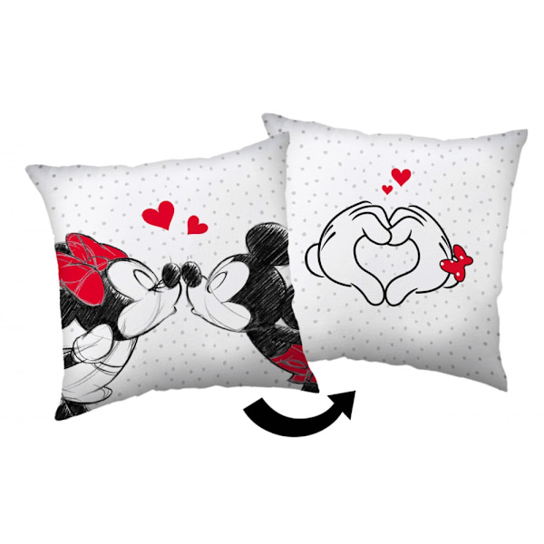 Dekorativ kudde med Disney Minnie och Mickey Love, 40x40 cm