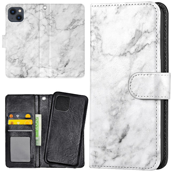 iPhone 15 - Lommebok Deksel Marmor