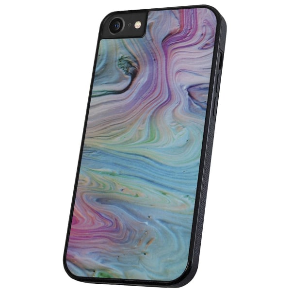 iPhone 6/7/8/SE - Cover/Mobilcover Maling Mønster Multicolor