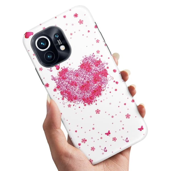 Deksel / Mobildeksel til Xiaomi 11 Lite 5G NE - Blomsterhjerte Multicolor