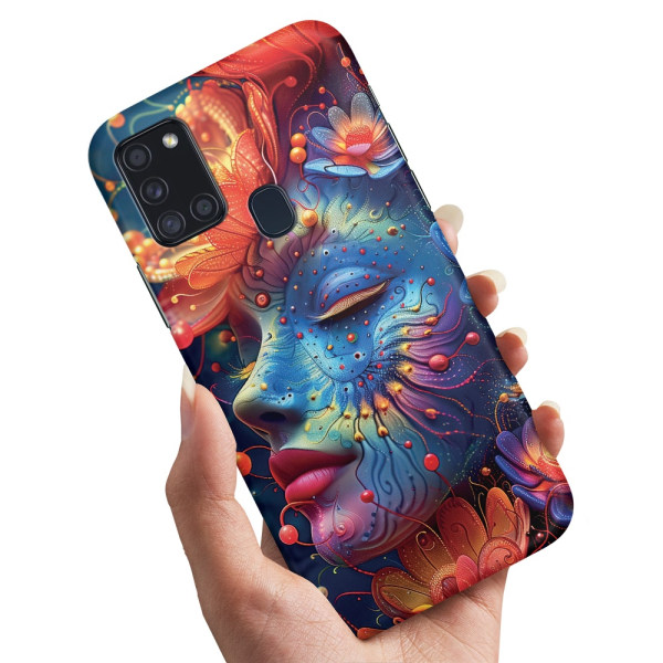 Samsung Galaxy A21s - Cover/Mobilcover Psychedelic
