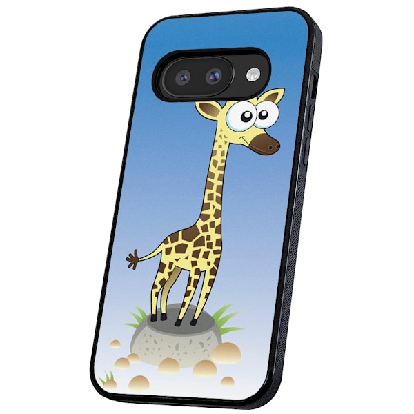 Google Pixel 9A - Cover/Mobilcover Tegnet Giraf