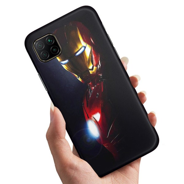 Huawei P40 Lite - Cover/Mobilcover Glowing Iron Man