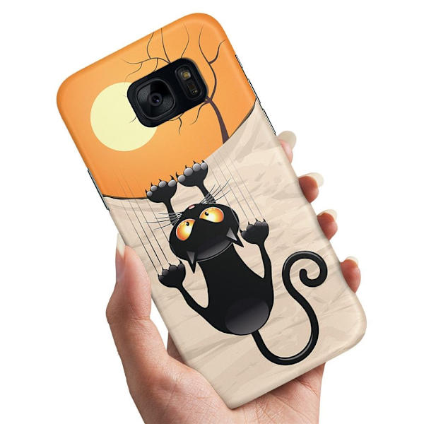 Samsung Galaxy S7 - Kuoret/Suojakuori Raapiva Kissa
