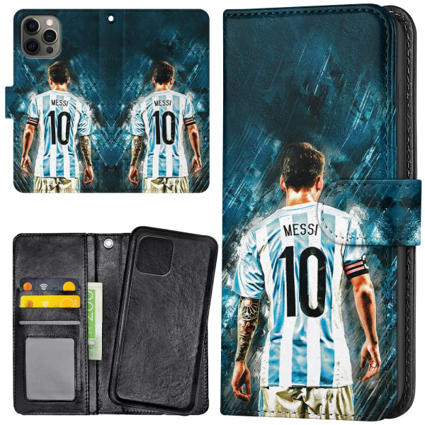 iPhone 12 Pro Max - Plånboksfodral/Skal Messi