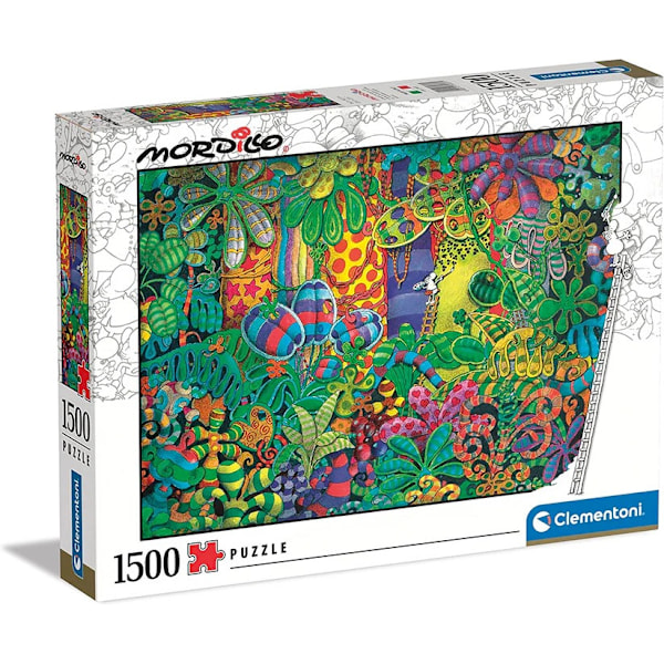 Färgglad Mordillo 1500-bitars pussel