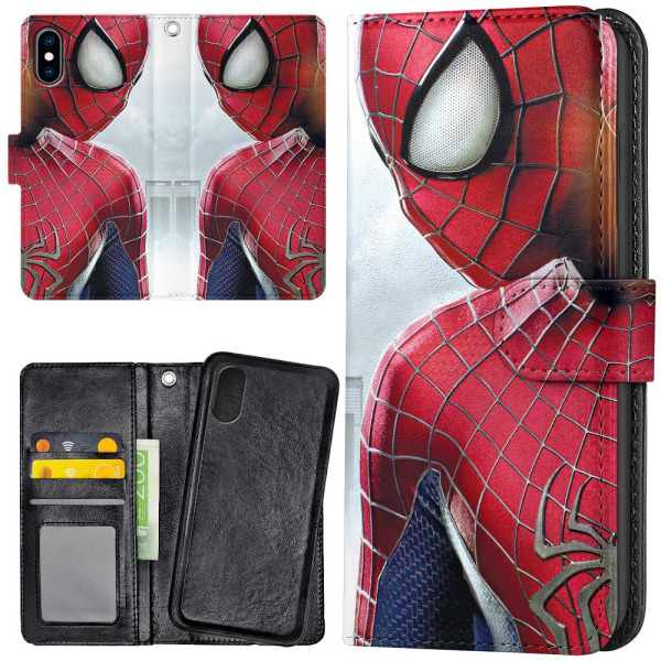 iPhone X/XS - Plånboksfodral/Skal Spiderman