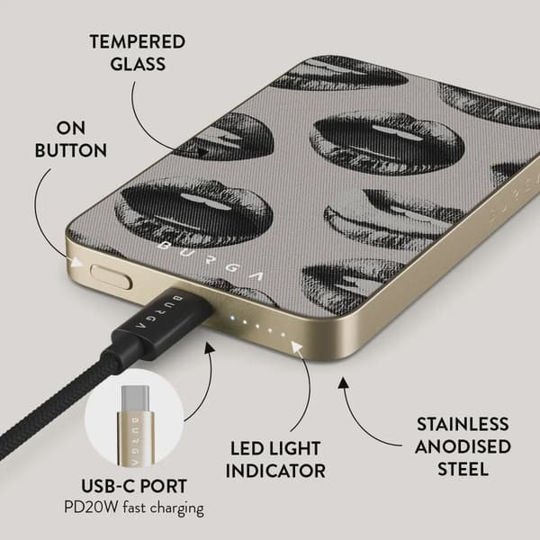 Burga Next Mistake - MagSafe Power Bank 5000 mAh Guld