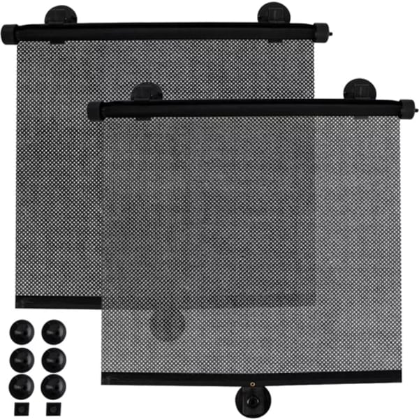 2-Pack - Solskydd Rullgardin för Bil - 41x46 cm