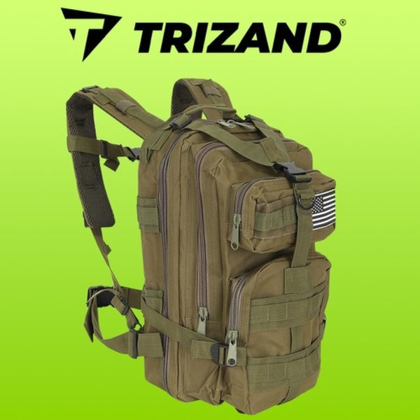 Militärväska / Ryggsäck i Nylon - 26 Liter Grön