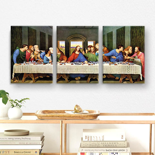 Canvastavla / Tavla Set - Last Supper - 90x40 cm - Canvas