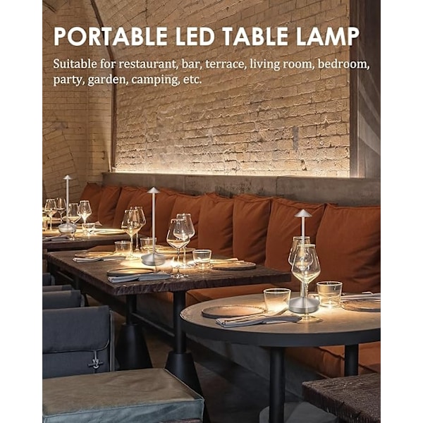 Pöytälamppu / Työpöytälamppu - Langaton LED-lamppu Black