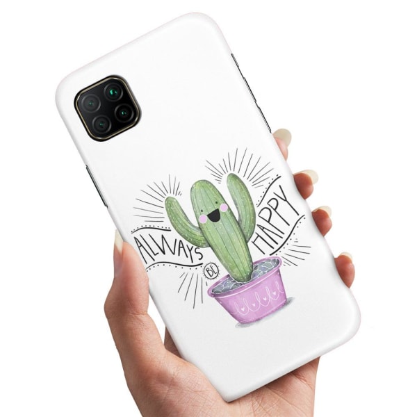 Huawei P40 Lite - Cover/Mobilcover Happy Cactus