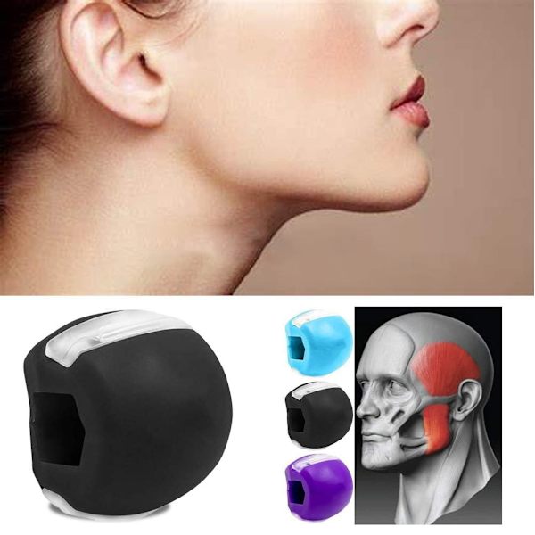 2-Pak Kjeven trener / Jawline Exerciser - Trening for Ljevemusklene Black