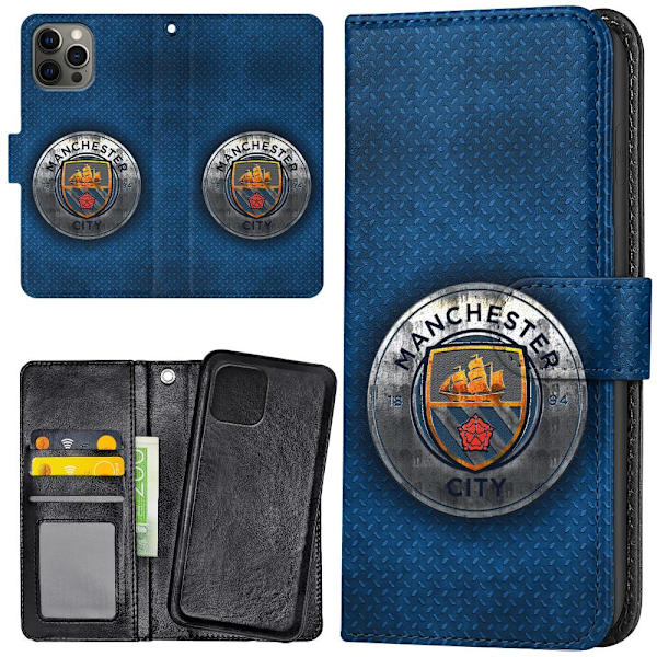 iPhone 12 Pro Max - Mobilcover/Etui Cover Manchester City Multicolor