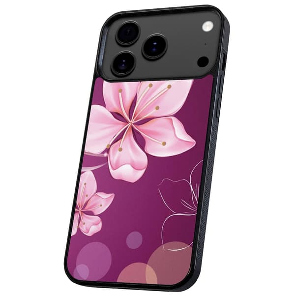 iPhone 17 / 18 Pro Max - Cover/Mobilcover Hvid Blomst