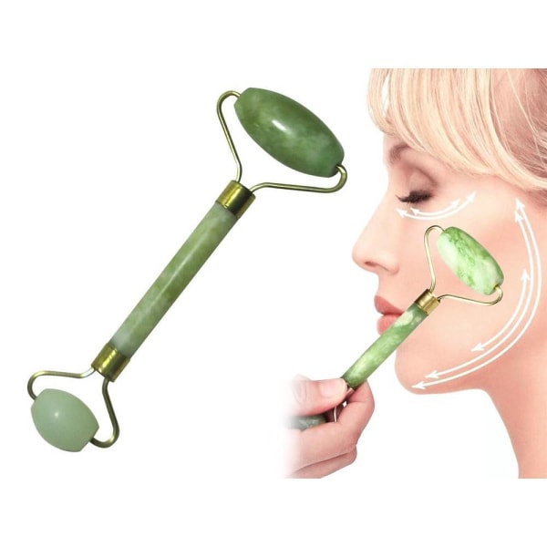 Ansiktsmassasje / Massasje Jade Roller - Masser ansiktet Green e35e | Green  | 64 | Fyndiq