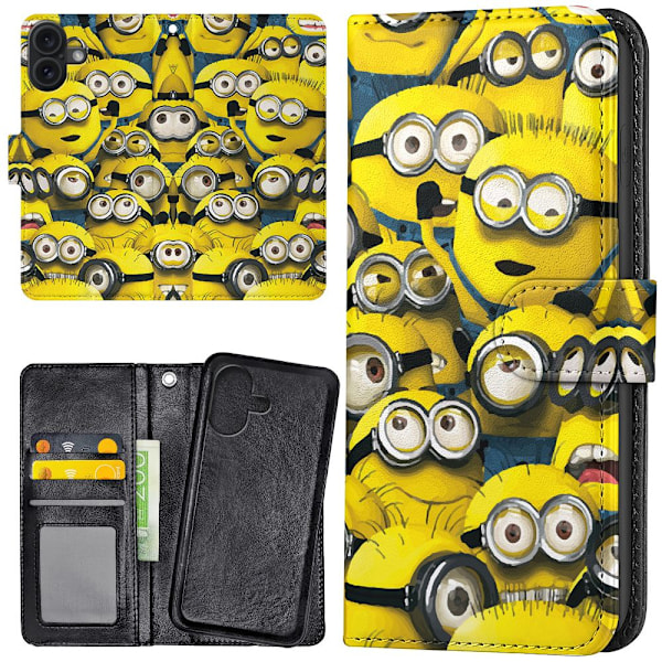 iPhone 16 Plus - Plånboksfodral/Skal Minions