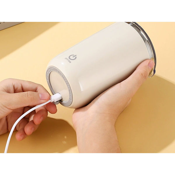 Termomugg 350 ml - Självomrörande stålmugg USB