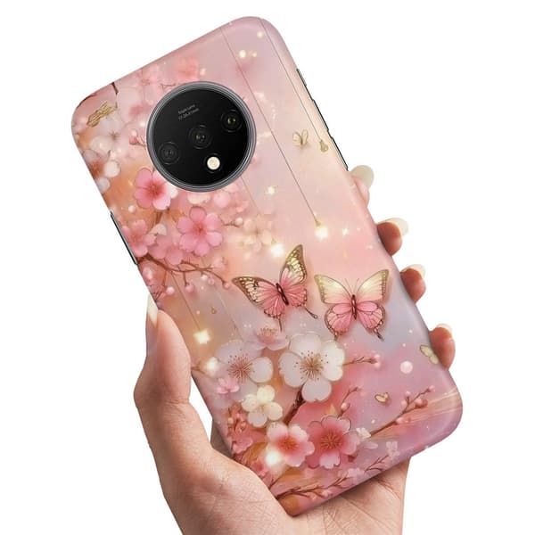 Deksel / Mobildeksel til OnePlus 7T - Flowers & Butterflies