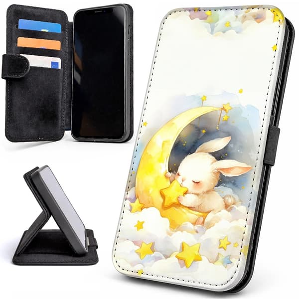 Lommebok Deksel / Mobildeksel til iPhone 12 / 12 Pro - Bunny