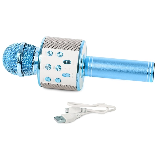 Karaokemikrofon med Højttaler / Karaoke Mikrofon – Bluetooth Blue