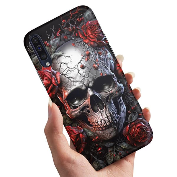 Deksel / Mobildeksel til Huawei P20 - Skull Roses