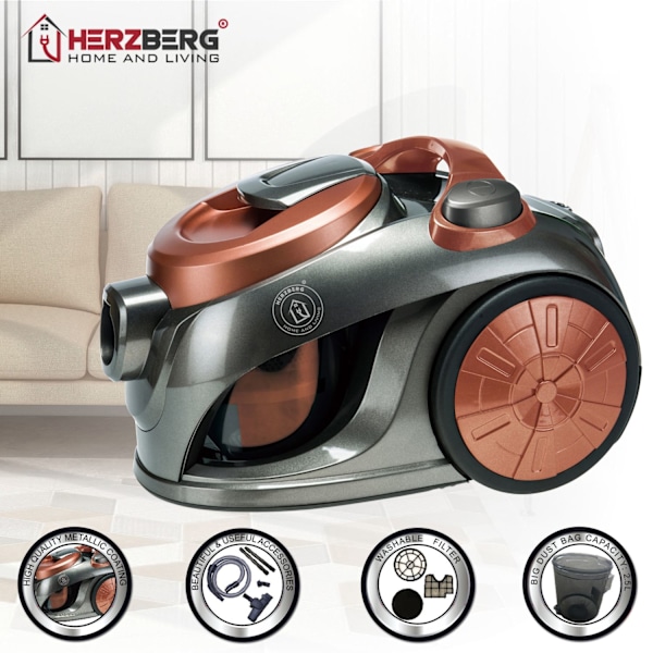 Påslös Dammsugare 2.5L - 1200W