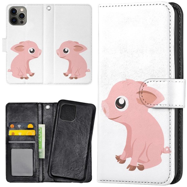 iPhone 13 Pro Max - Lommebokveske Mini Pig Multicolor
